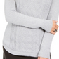 Charter Club Women's Cable Knit Sweater Silver Size Petite S/M