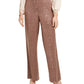 Alfani Women's Snake-Embossed Wide-Leg Pants  Med Brown Size 10 Petite