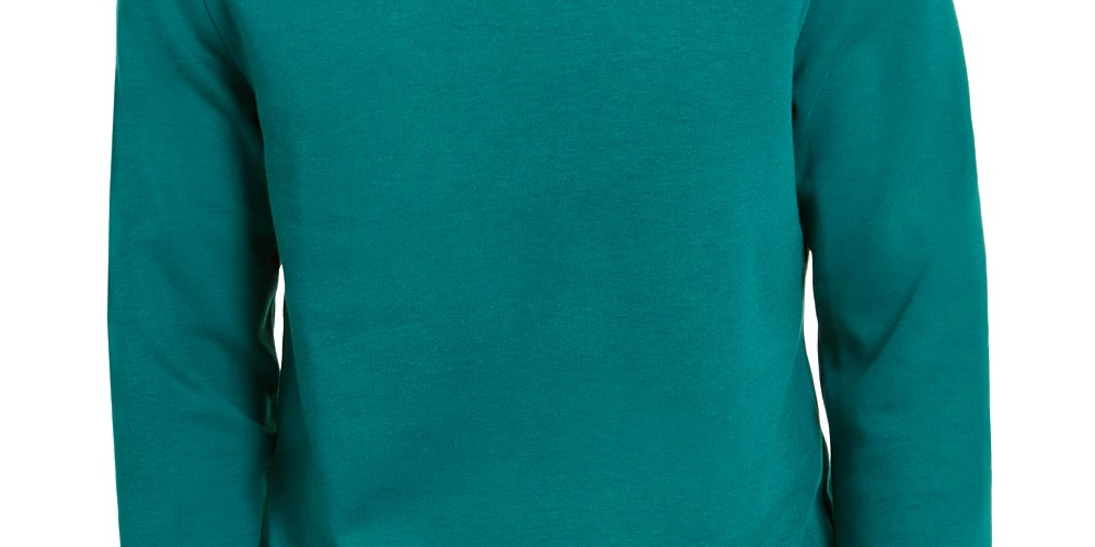 Alfani Men's Knit Long Sleeves Crew Sweatshirt Green Size Small