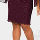Connected Women's Plus Size Angel-Sleeve Sequined Dress Purple Size 18W