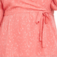 Charter Club Women's Plus Size Textured Wrap Blouse  Pink Size 1X