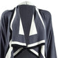 Anne Klein Women's Colorblocked Shawl-Collar Cardigan Black Size Small