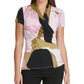 DKNY Women's Printed Surplice-Neck Top Bright Pink Size Large