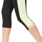 Ideology Women's Colorblocked Cropped Leggings Color Barbell Lime Gold Size Small