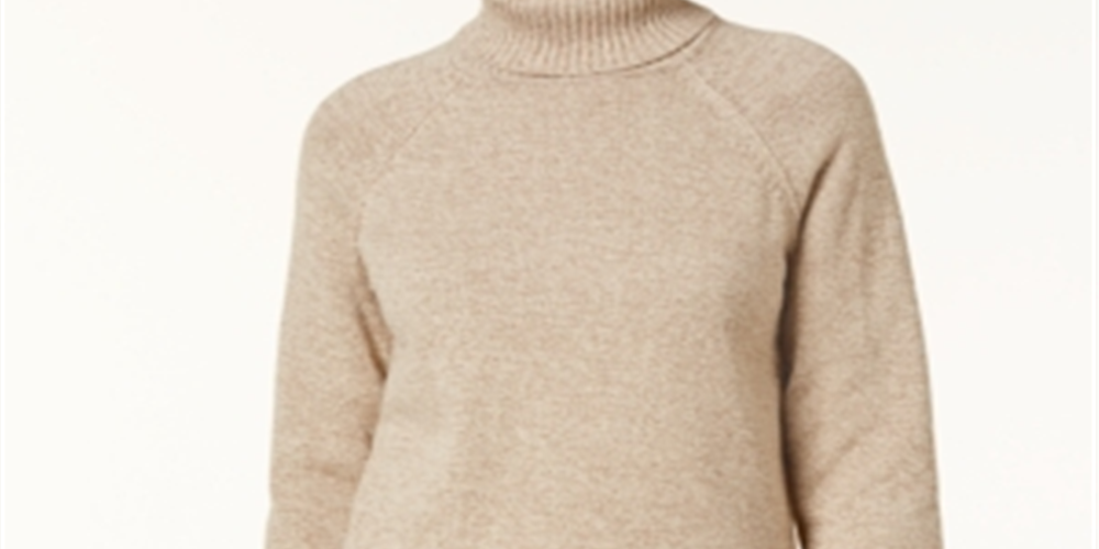 Karen Scott Women's Cotton Turtleneck Sweater Purple Size Petite L