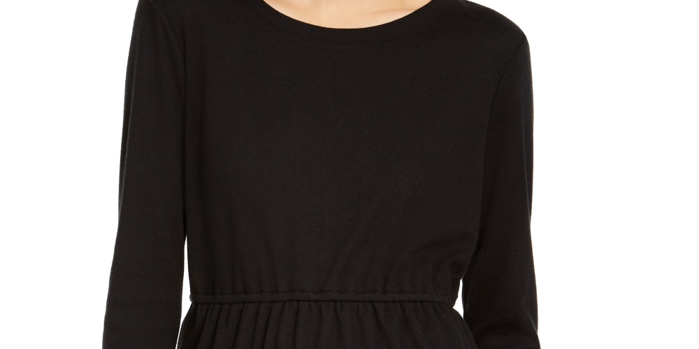 INC International Concepts Women's Tulle Peplum Top Black Size XX-Large