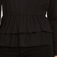 INC International Concepts Women's Tulle Peplum Top Black Size XX-Large