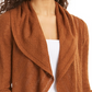 Style & Co Women's Pointelle Cardigan Dark Brown Size X-Small