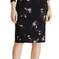 Lauren Ralph Women's Floral-Print Jersey Dress Black Size 16