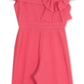 Rare Editions Big Girl's Cold Shoulder Bow Jumpsuit Coral Size14