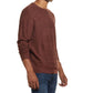 Weatherproof Vintage Men's Ribbed Trim Striped Crewneck Sweater Red Size Large