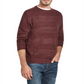 Weatherproof Vintage Men's Ribbed Trim Striped Crewneck Sweater Red Size Large