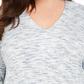 Style & Co Women's Plus Size Space Dye Sweater Knit Tunic Blue Size 3X