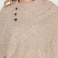 Karen Scott Women's Envelope Poncho Beige  Size S/M