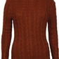 Kit & Sky Women's Cable Knit Mock Neck Sweaterdress Brown Size Small