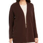 Style & Co Women's Button Side Oversized Cardigan Khaki Size Large