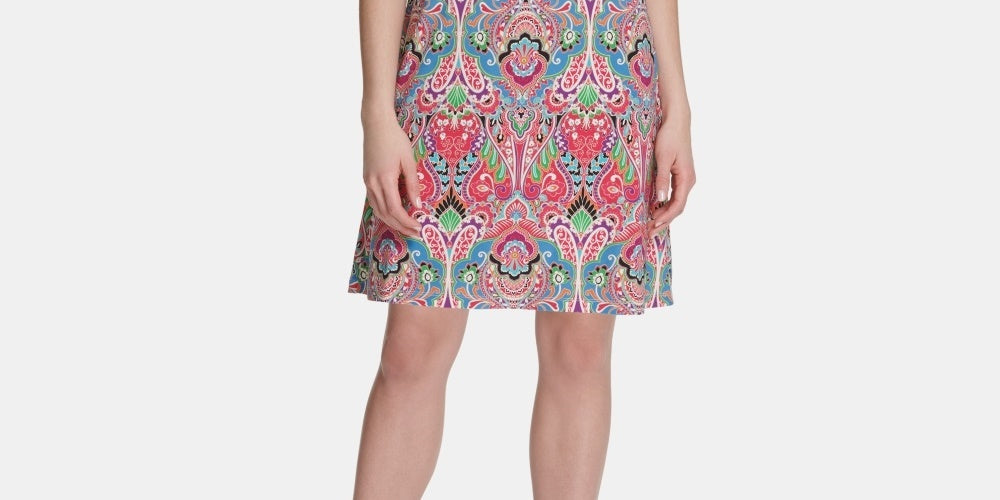 Tommy Hilfiger Women's Printed A Line Dress Red Size 14