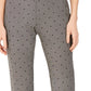 Charter Club Women's Dot Print Pull On Pants Black Size 10