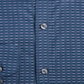 Bar III Men's Patterned Collared Dress Shirt Blue Size 34X35