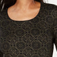 Karen Scott Women's Shimmer Medallion Top Black Size X-Large