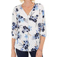 JM Collection Women's Embellished Y Neck Tunic White Size Medium