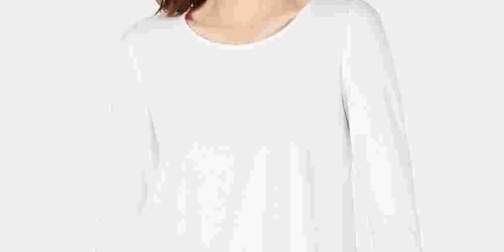 Alfani Women's Woven Back Top White Size Small