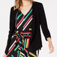 Bar III Women’s Open Front Tie Side Jacket Black Size Medium