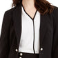 Calvin Klein Women's Imitation Pearl Open Front Jacket Black Size 10