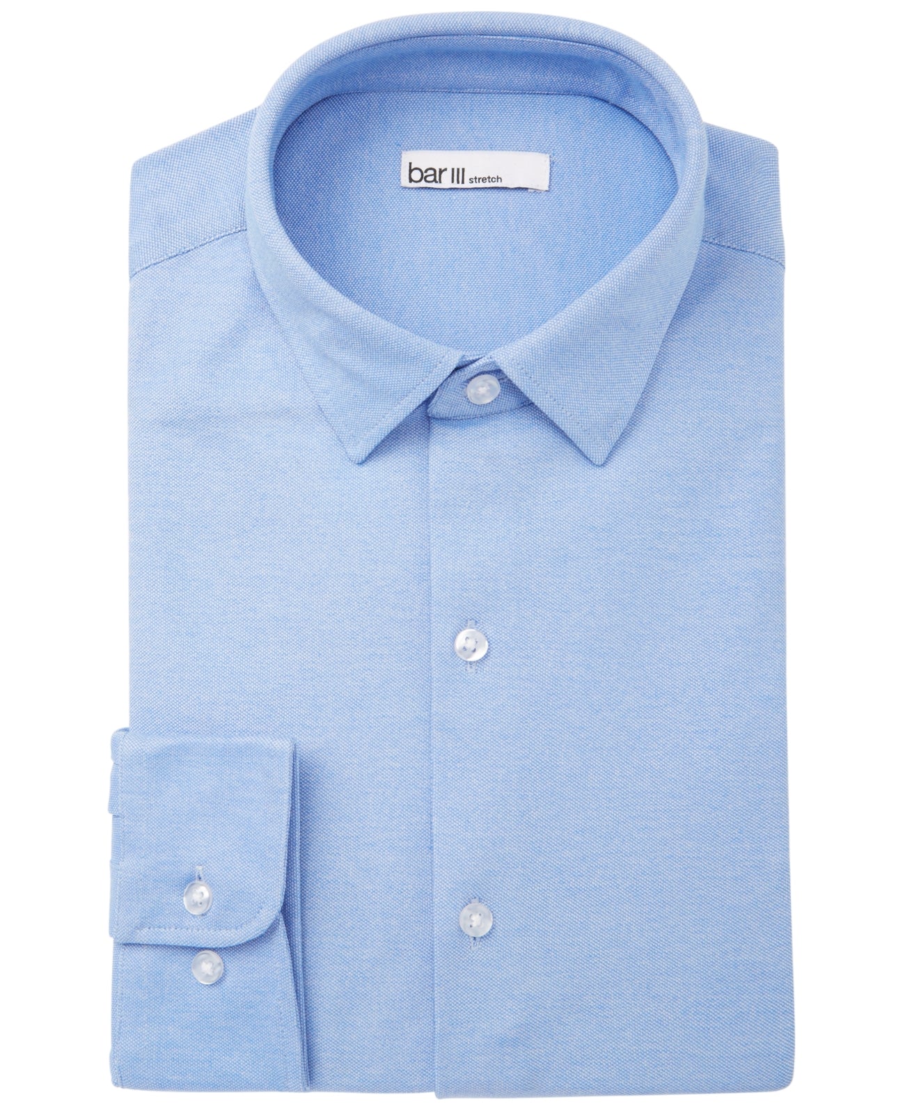 Bar III Men's Slim Fit Stretch Dress Shirt Blue Size 16