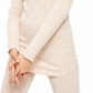 Free People Women's Beige Heather Long Sleeve V Neck Top Natural Size Medium