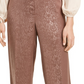 Alfani Women's Snake-Embossed Wide-Leg Pants  Brown Size 12 Petite