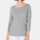 Karen Scott Women's Dot Dream Sweater Gray Size Small