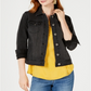 Style & Co Women's Denim Jacket Black Size -Petite L