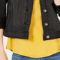Style & Co Women's Denim Jacket Black Size -Petite L