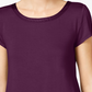Alfani Women's Satin Trim High Low T-Shirt Purple Size Petite Medium