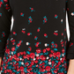 Charter Club Women's Floral Print Bell Sleeve Blouse Black Size X-Small