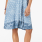 Style & Co Women's Cross-Back Dress Blue Size Medium