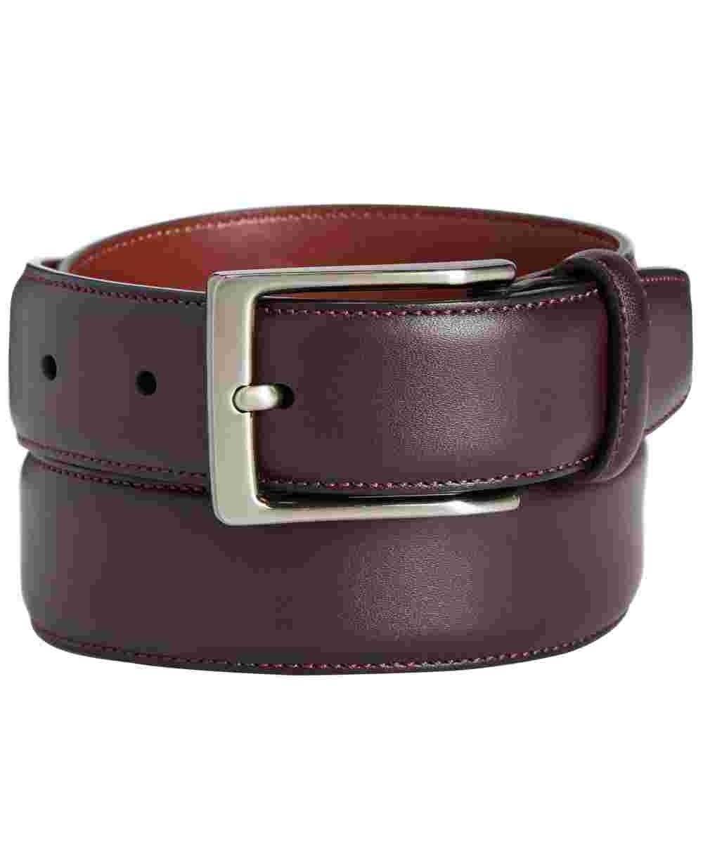 Perry Ellis Portfolio Men's Leather Amigo Dress Belt Red Size 40 REG