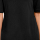 Karen Scott Women's Cotton Split-Neck Elbow-Sleeve Top Black Size X-Small