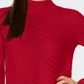 Charter Club Women's Patterned Mock Turtleneck Sweater Red Size Petite L