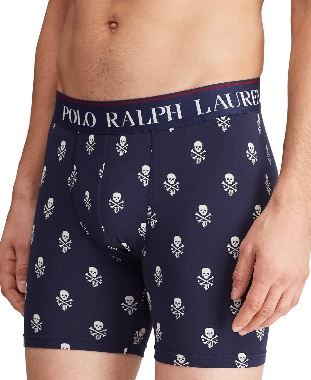 Ralph Lauren Men's Stretch Jersey Boxer Briefs Blue Size Small