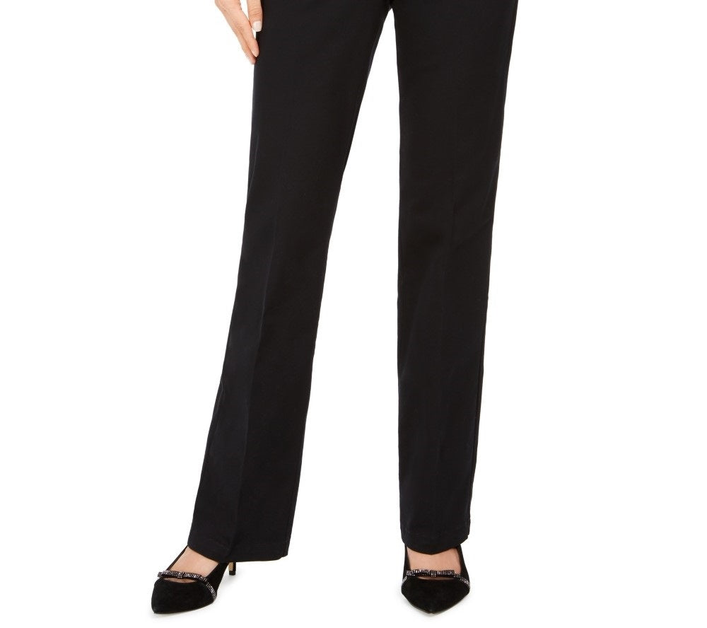 Charter Club Women's Tummy Control Trouser  Black Size 10 S