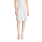 Ralph Lauren Women's White Zippered Polka Dot Cap Sleeve Jewel Neck Knee Length Fit + Flare Dress Blue and white Size 10