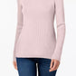 Karen Scott Women's Cotton Ribbed Turtleneck Top Pink Size XX Large