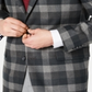 Tommy Hilfiger Men's Modern Fit THFlex Stretch Plaid Sport Coat Gray Size 48REG