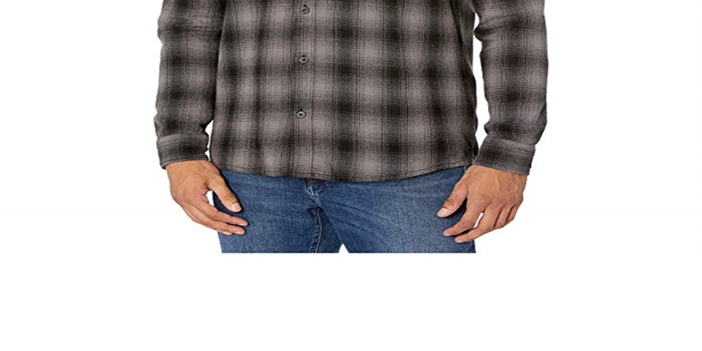 Quiksilver Men's Check Long Sleeve Button Down Shirt Black Size Small