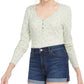 Ultra Flirt Junior's Scallop Edge Henley Shirts White Size X-Large