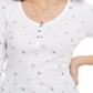 Ultra Flirt Junior's Scallop Edge Henley Shirts White Size X-Large