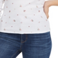 Ultra Flirt Junior's Scallop Edge Henley Shirts White Size X-Large