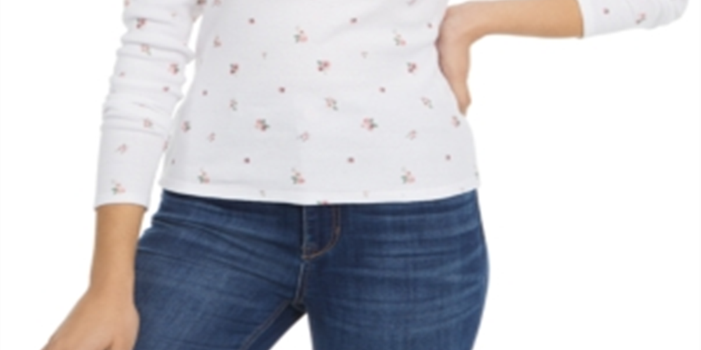 Ultra Flirt Junior's Scallop Edge Henley Shirts White Size X-Large